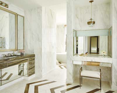 Art Deco Apartment Bathroom. Walker Tower by JARVISSTUDIO.