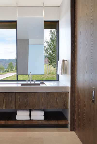  Modern Country House Bathroom. Mountain Modern by Robbins Architecture.
