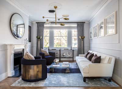  Art Deco Family Home Living Room. Kensington Town House by Balzar London.