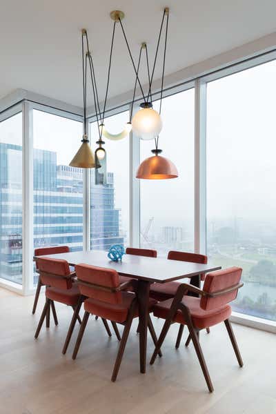 Mid-Century Modern Apartment Dining Room. Austin Project by Sofia Aspe Interiorismo.
