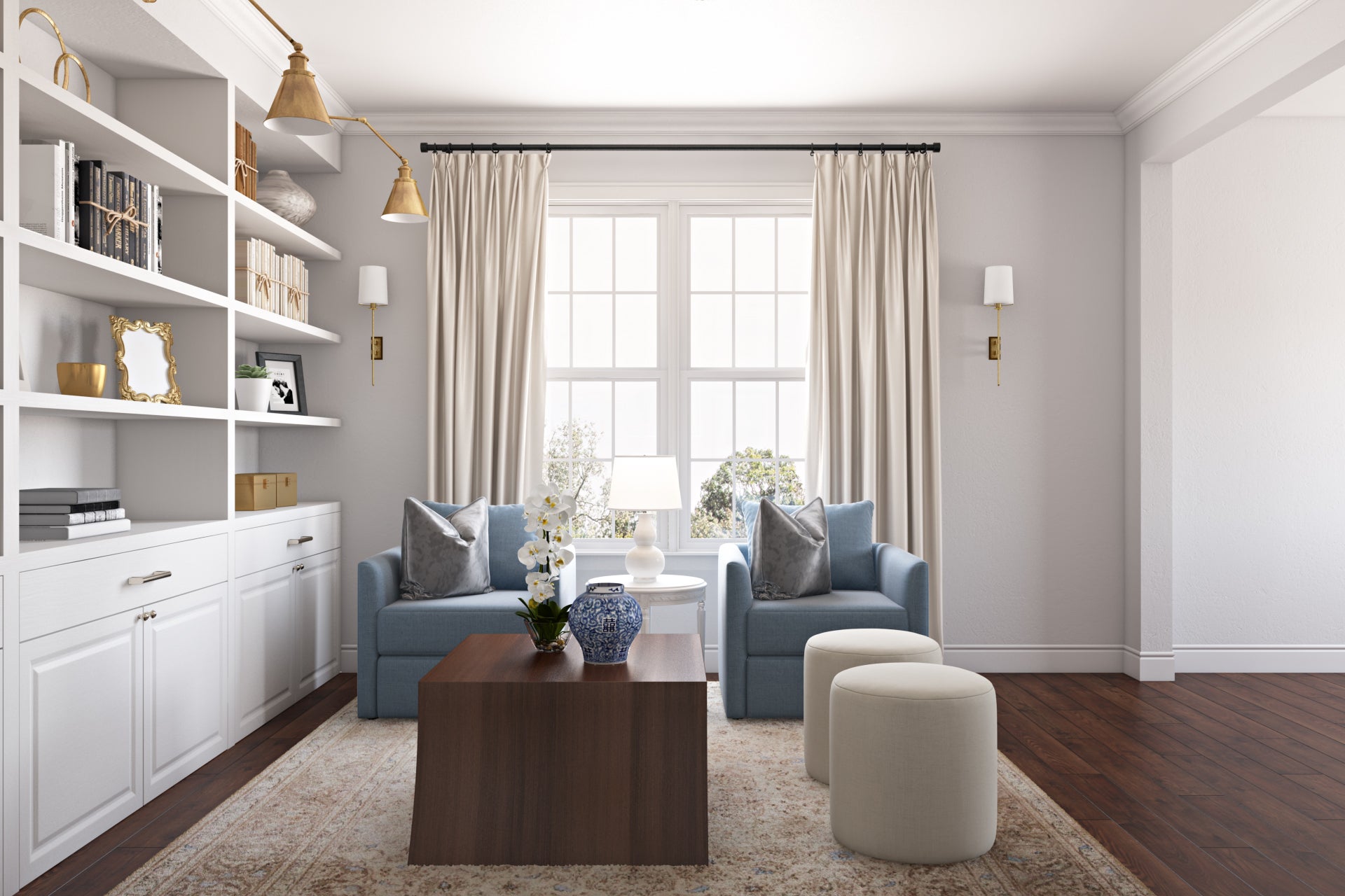 Transitional Living Room