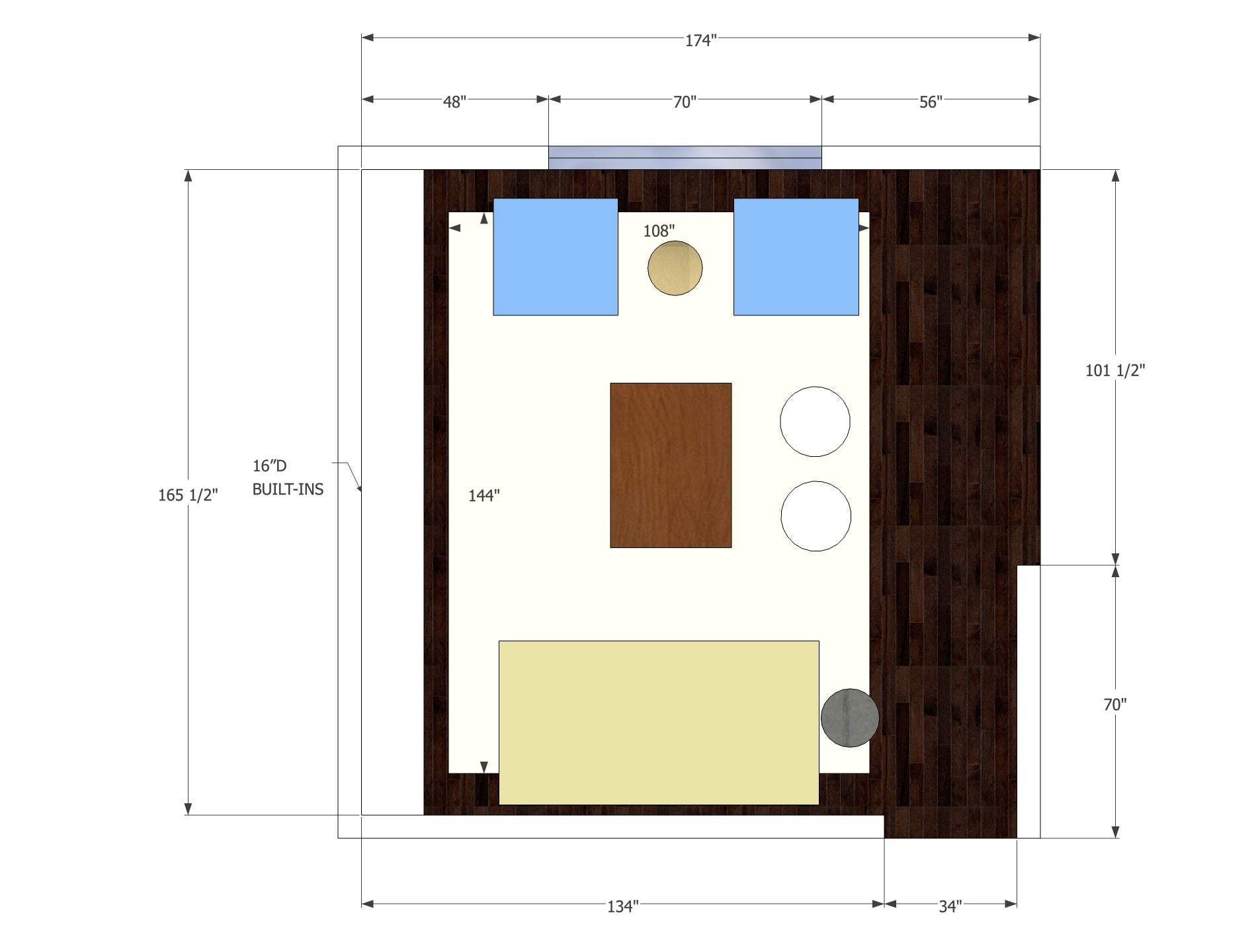 Transitional Living Room