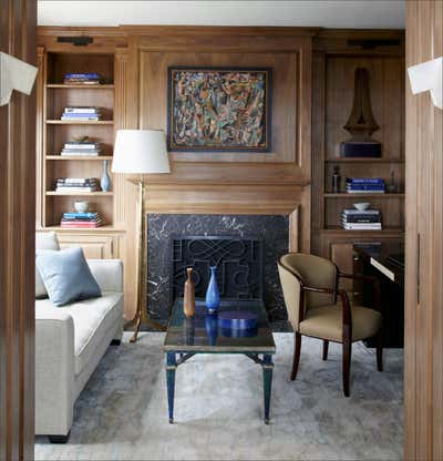 Contemporary Office and Study. Central Park Residence by Sandra Nunnerley Inc..