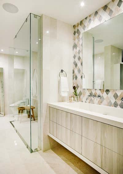  Modern Family Home Bathroom. Caparra Classic by Juliette Calaf Interiors.