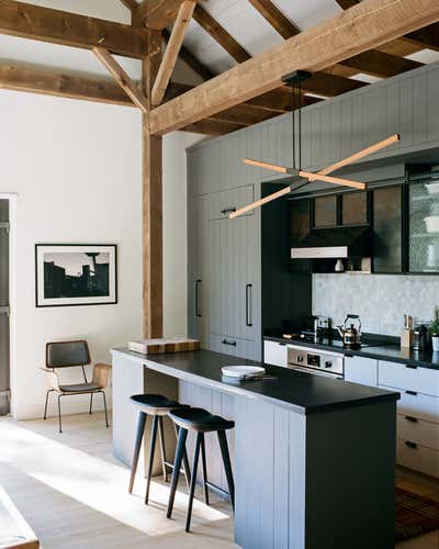  Rustic Bohemian Family Home Kitchen. Fox Hall Barn & Pool by BarlisWedlick Architects LLC.