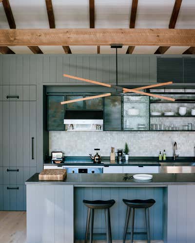  Bohemian Family Home Kitchen. Fox Hall Barn & Pool by BarlisWedlick Architects LLC.