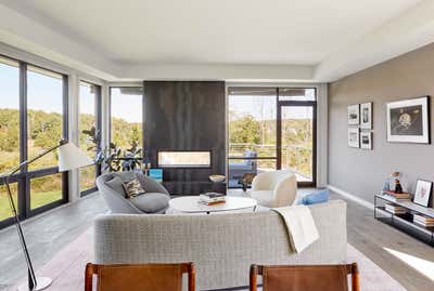  Mid-Century Modern Family Home Living Room. Sag Harbor by Kristen Elizabeth Design Group.