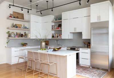  Eclectic Mid-Century Modern Apartment Kitchen. Gravier by Eclectic Home.