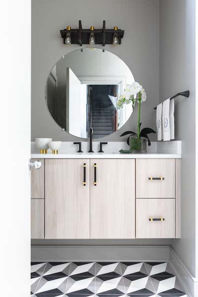  Mid-Century Modern Apartment Bathroom. Gravier by Eclectic Home.