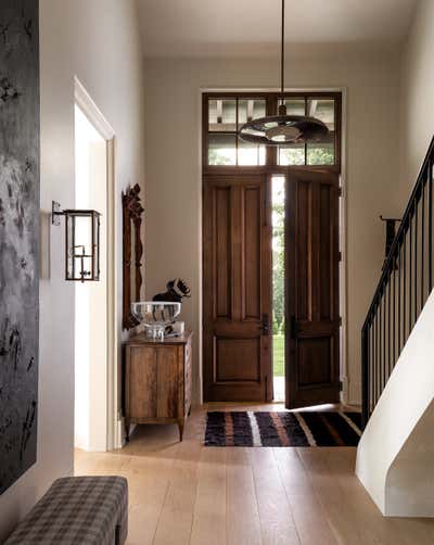  Rustic Family Home Entry and Hall. Vestavia Hills by Sean Anderson Design.
