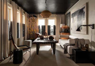  Transitional Maximalist Bachelor Pad Living Room. Highland by Sean Anderson Design.