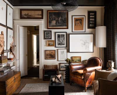  Rustic Maximalist Bachelor Pad Office and Study. Highland by Sean Anderson Design.