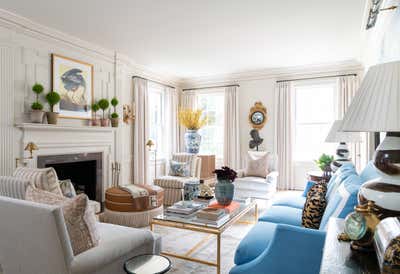  Preppy Family Home Living Room. Project Pemberton by Kristen Nix Interiors.