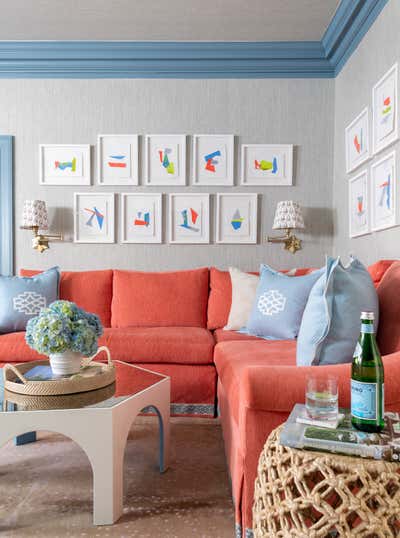  Preppy Family Home Living Room. Project Pemberton by Kristen Nix Interiors.