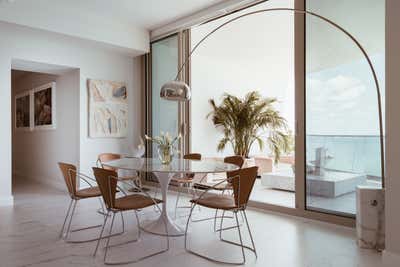 Coastal Apartment Dining Room. Miami Paradise by Night Palm Studio.