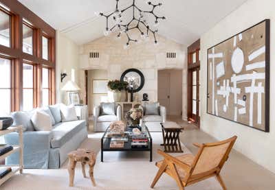  Cottage Family Home Living Room. Playing with Scale by Kristen Nix Interiors.