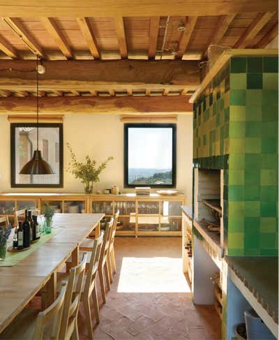  Mediterranean Contemporary Vacation Home Kitchen. Private villa  by Studio Catoir.