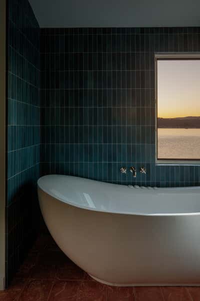  Coastal Bachelor Pad Bathroom. SF Beach House by Night Palm Studio.