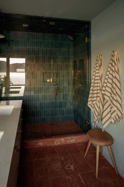  Coastal Contemporary Bachelor Pad Bathroom. SF Beach House by Night Palm Studio.