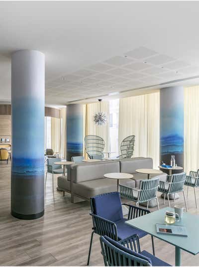  Beach Style Mediterranean Hotel Dining Room. Okko Hotels by Studio Catoir.