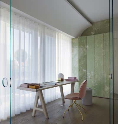  Minimalist Scandinavian French Apartment Office and Study. Penthouse Munich by Studio Catoir.