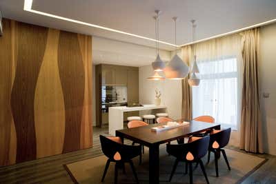  Contemporary Dining Room. Green Apartment by Sergio Mannino Studio.