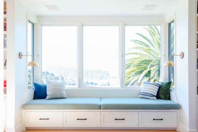  Beach Style Family Home Living Room. Coastal view :: Tiburon CA by Designcandy Interiors.