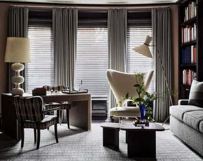  Hollywood Regency Family Home Office and Study. Upper East Side Townhouse by CARLOS DAVID.