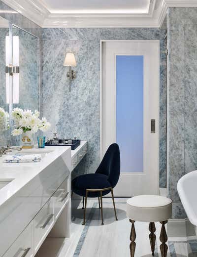  Contemporary Hollywood Regency Modern Family Home Bathroom. Upper East Side Townhouse by CARLOS DAVID.