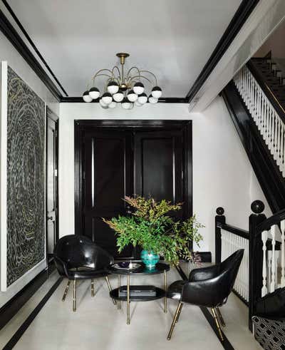  Hollywood Regency Maximalist Family Home Entry and Hall. Upper East Side Townhouse by CARLOS DAVID.