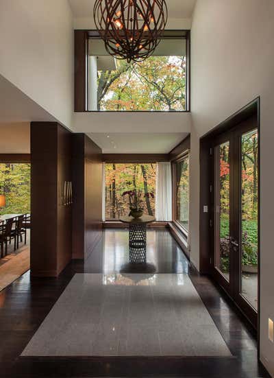 Modern Entry and Hall. Woodland Modern by Robbins Architecture.