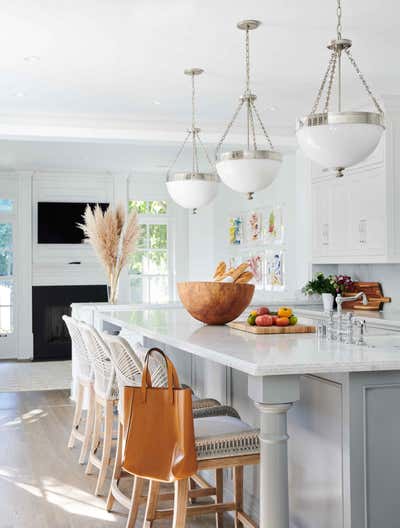  Beach Style Transitional Family Home Kitchen. Hancock Park Paul Williams Home by 22 INTERIORS.