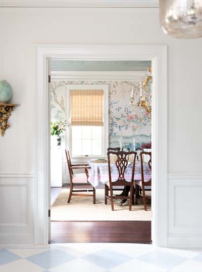  British Colonial Preppy Family Home Dining Room. Project Pemberton by Kristen Nix Interiors.