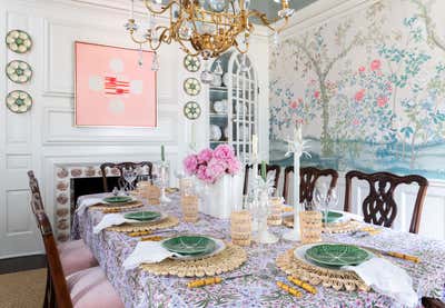  Preppy Regency Family Home Dining Room. Project Pemberton by Kristen Nix Interiors.