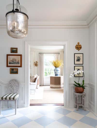  British Colonial Regency Family Home Entry and Hall. Project Pemberton by Kristen Nix Interiors.