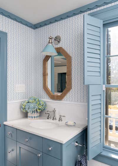  British Colonial Family Home Bathroom. Project Pemberton by Kristen Nix Interiors.