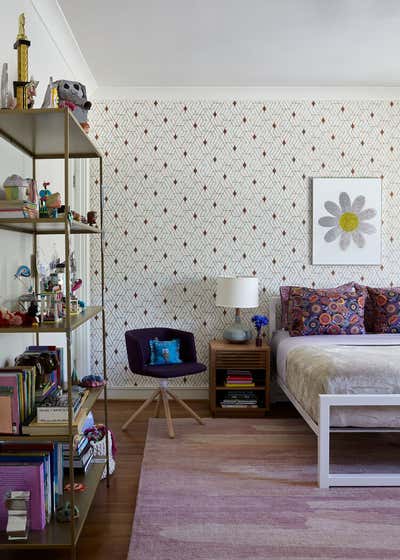 Mid-Century Modern Traditional Family Home Children's Room. Dallas Residence by Damon Liss Design.