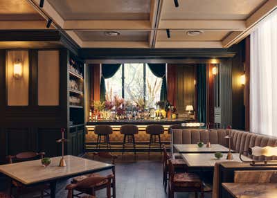  Art Deco Restaurant Dining Room. Grand Banks by Chris Shao Studio LLC.