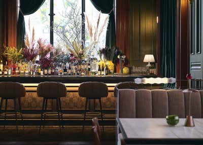 Art Deco Restaurant Bar and Game Room. Grand Banks by Chris Shao Studio LLC.