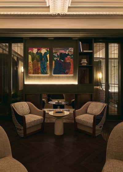  Arts and Crafts Art Nouveau Living Room. Grand Banks by Chris Shao Studio LLC.