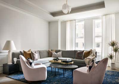  Mid-Century Modern Apartment Living Room. Tribeca Residence by Olivia Jane Design & Interiors.