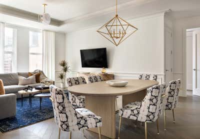  Mid-Century Modern Apartment Dining Room. Tribeca Residence by Olivia Jane Design & Interiors.