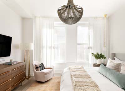  Mid-Century Modern Modern Apartment Bedroom. Tribeca Residence by Olivia Jane Design & Interiors.