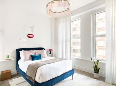  Mid-Century Modern Apartment Bedroom. Tribeca Residence by Olivia Jane Design & Interiors.