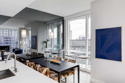  Scandinavian Preppy Dining Room. ARO  by Laura Saltzmann Interior Design.