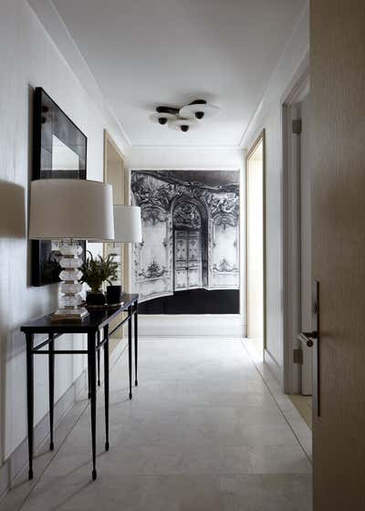  French Entry and Hall. 200 Amsterdam Model Residence by Bennett Leifer Interiors.