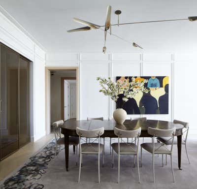  Contemporary Eclectic Transitional Dining Room. 200 Amsterdam Model Residence by Bennett Leifer Interiors.