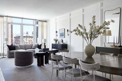  Transitional Living Room. 200 Amsterdam Model Residence by Bennett Leifer Interiors.