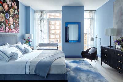  Contemporary Eclectic Hollywood Regency Bedroom. 200 Amsterdam Model Residence by Bennett Leifer Interiors.