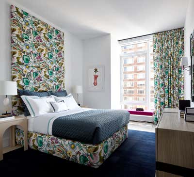  Contemporary Hollywood Regency Bedroom. 200 Amsterdam Model Residence by Bennett Leifer Interiors.